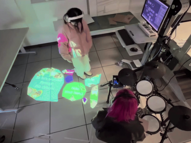 Final floor projection prototype.